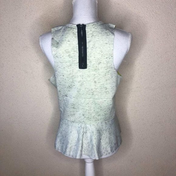 NWT Bar iii Womens Top Heather Grey Halter Neck Scuba Peplum Blouse Size XL - Picture 6 of 11